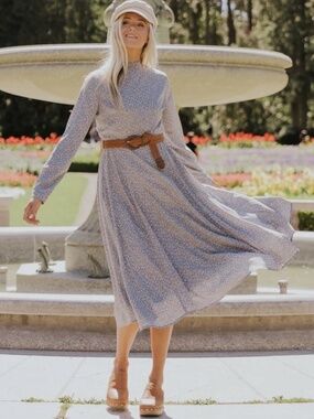 ROOLEE THE ALBRIGHT BELTED MIDI DRESS